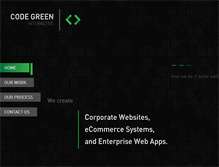 Tablet Screenshot of codegreeninteractive.com